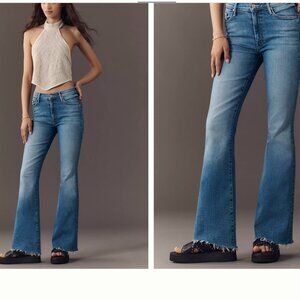 MOTHER The Weekender Mid-Rise Flare Jeans, 26, Walking Through Coals